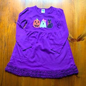 Custom embroidery Halloween ruffle dress